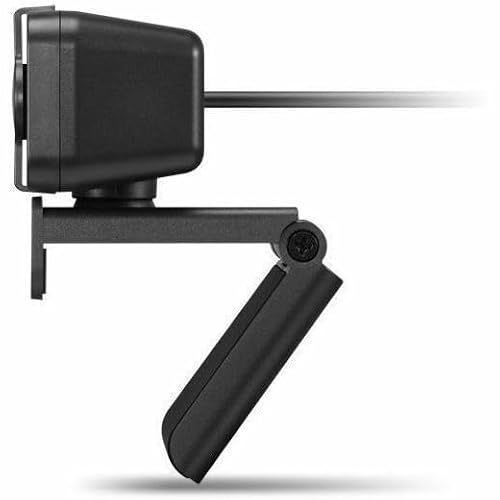 Lenovo Essential Webcam - 30 fps - Black - USB 2.0 Type A - Full HD - 1920 x 1080 Video - 85° Angle - Tripod Mount - Microphone - Windows 10, Windows 11, macOS, ChromeOS - Privacy Cap, Tripod Moun
