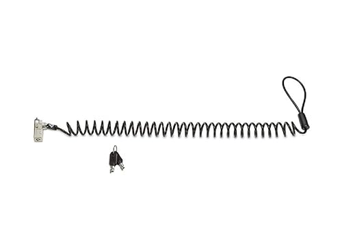 Kensington Slim NanoSaver 2.0 Portable Laptop Lock with Key, Self-retracting, Lockable, Flat Thin Profile, Universal Fit, 1.8m Strong Carbon Steel Cable (K65025WW)