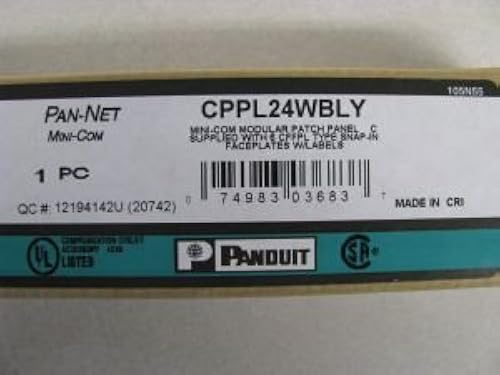 Panduit CPPL24WBLY 24-Port Flat Patch Panel, Black
