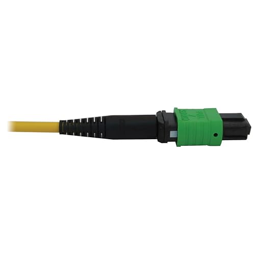 Tripp Lite Single Mode Fiber Optic Patch Cable, 9/125 OS2 MPO to MPO (F/F APC), 12 Fiber, Yellow LSZH Jacket, 3 Meters / 9.8 Feet, Lifetime Limited Manufacturer's Warranty (N390B-03M-12-AP)