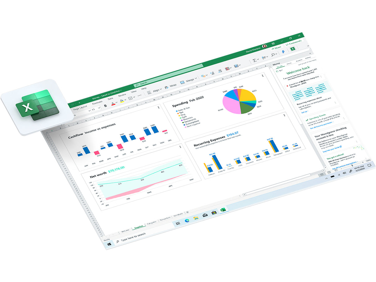 Microsoft 365 Personal | 12-Month Subscription, 1 person | Premium Office apps | 1TB OneDrive cloud storage | PC/Mac Keycard | French