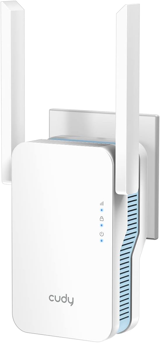 Cudy RE1200 1.2 Gbps Home Signal Booster Wi-Fi Extender - Dual Band 5GHz-2.4GHz - White