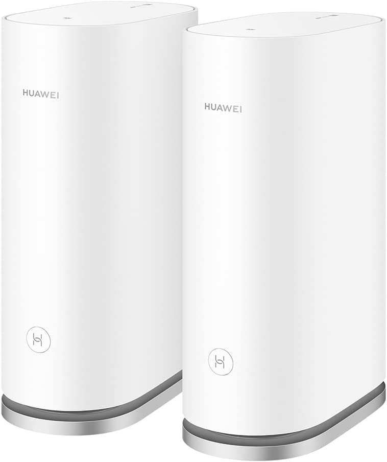 HUAWEI WiFi Mesh7 WiFi System, Speed up to 6600 Mbps, Tri-Band WiFi 6 Router + Satellite, AX6600 for up to 600 m² Coverage, Smart Roaming for Multiple Levels, 2 Pack, White