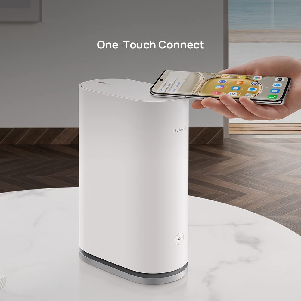 HUAWEI WiFi Mesh7 WiFi System, Speed up to 6600 Mbps, Tri-Band WiFi 6 Router + Satellite, AX6600 for up to 600 m² Coverage, Smart Roaming for Multiple Levels, 2 Pack, White