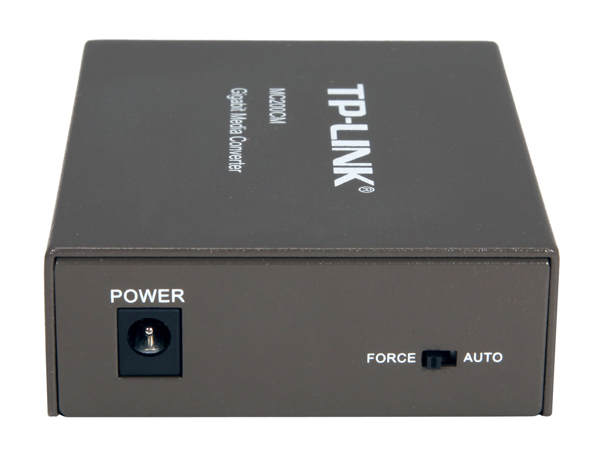 TP-Link Gigabit SFP to RJ45 Fiber Media Converter, Fiber to Ethernet Converter 10/100/1000Mbps RJ45 Port to 1000Base-SX Multi-Mode Fiber (MC200CM) Black