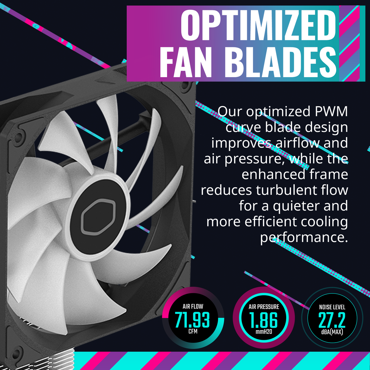 Cooler Master Hyper 620S Dual Tower CPU Air Cooler, ARGB Sync, 120mm PWM Fan, 6 Copper Direct Contact Heat Pipes, 154.9mm Tall, Brackets AMD Ryzen AM5/AM4, Intel LGA 1851/1700/1200 (RR-D6NA-17PA-R1)
