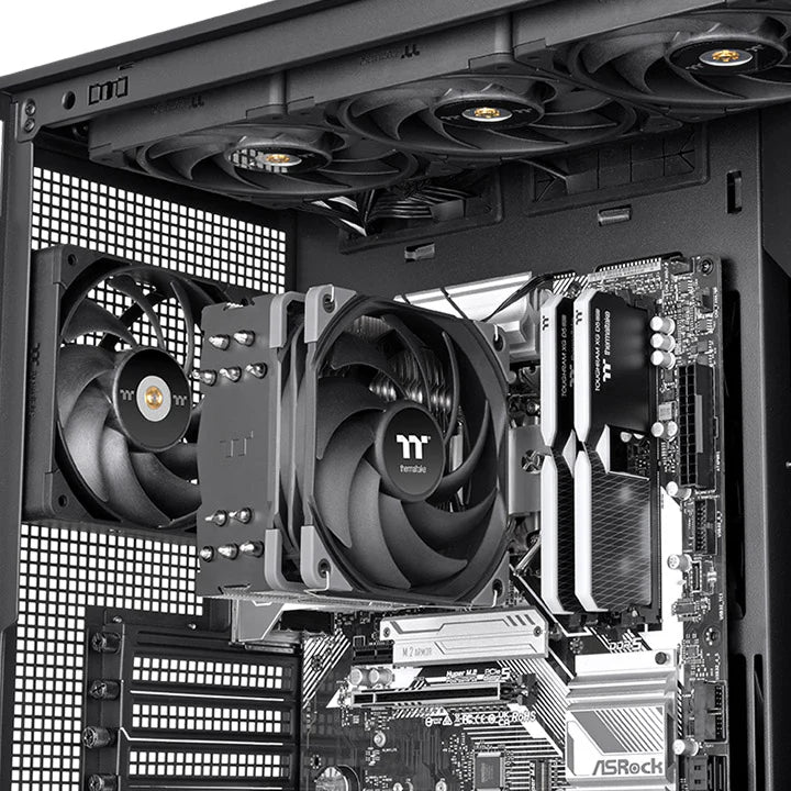 Thermaltake UX500 CPU Cooler; 5xØ6mm Copper Heatpipes; 120mm PWM Fan; 700~1800 RPM; Intel/AMD Compatible; Single Tower; 260W TDP; Black; CL-P150-AL12BL-A