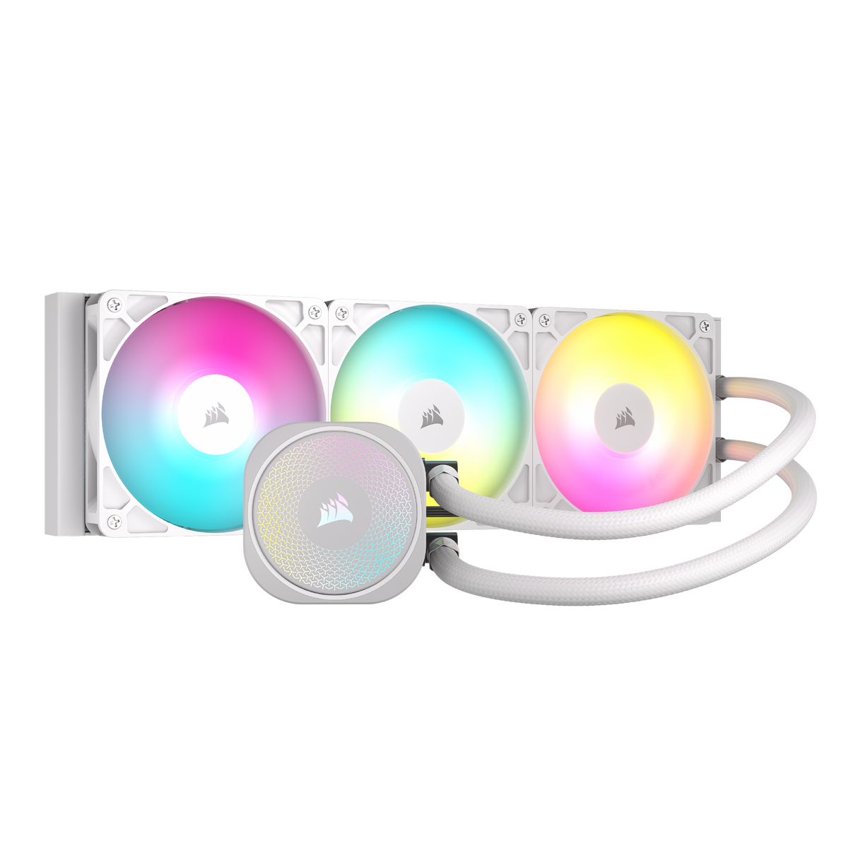 CORSAIR NAUTILUS 360 RS ARGB Liquid CPU Cooler – White – RS120 ARGB Fans – Fits Intel® LGA 1851, AMD® AM5/AM4 – Simple Daisy-Chain Connections - Direct Motherboard Connection