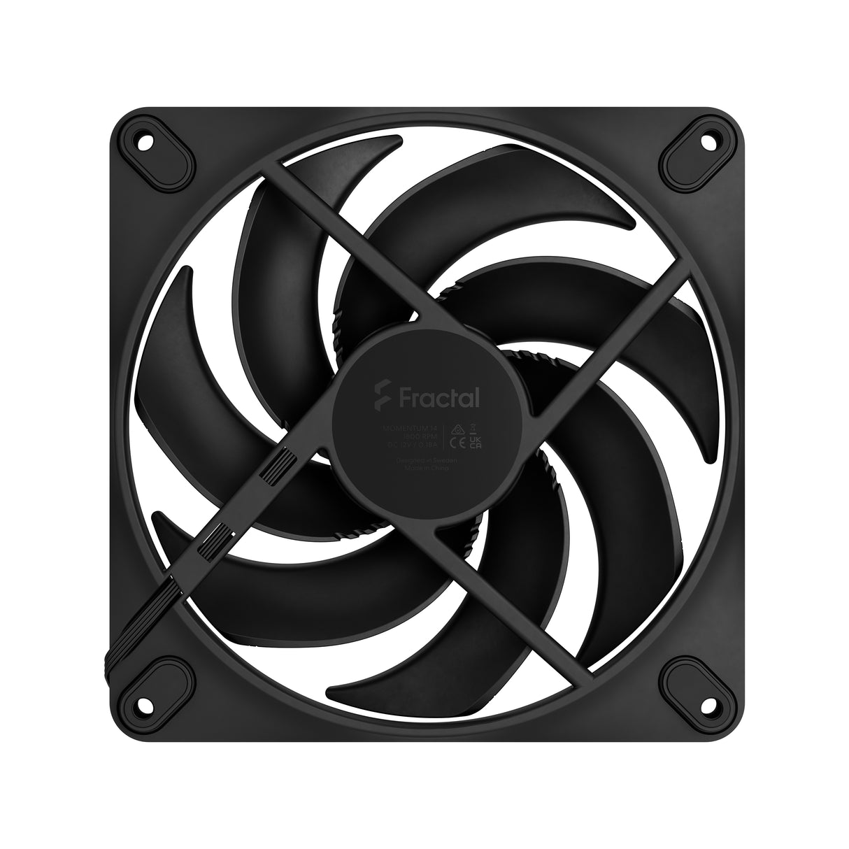 Fractal Design Momentum 14 PWM Black 140 mm FDB (Fluid Dynamic Bearing) PC Case Fan