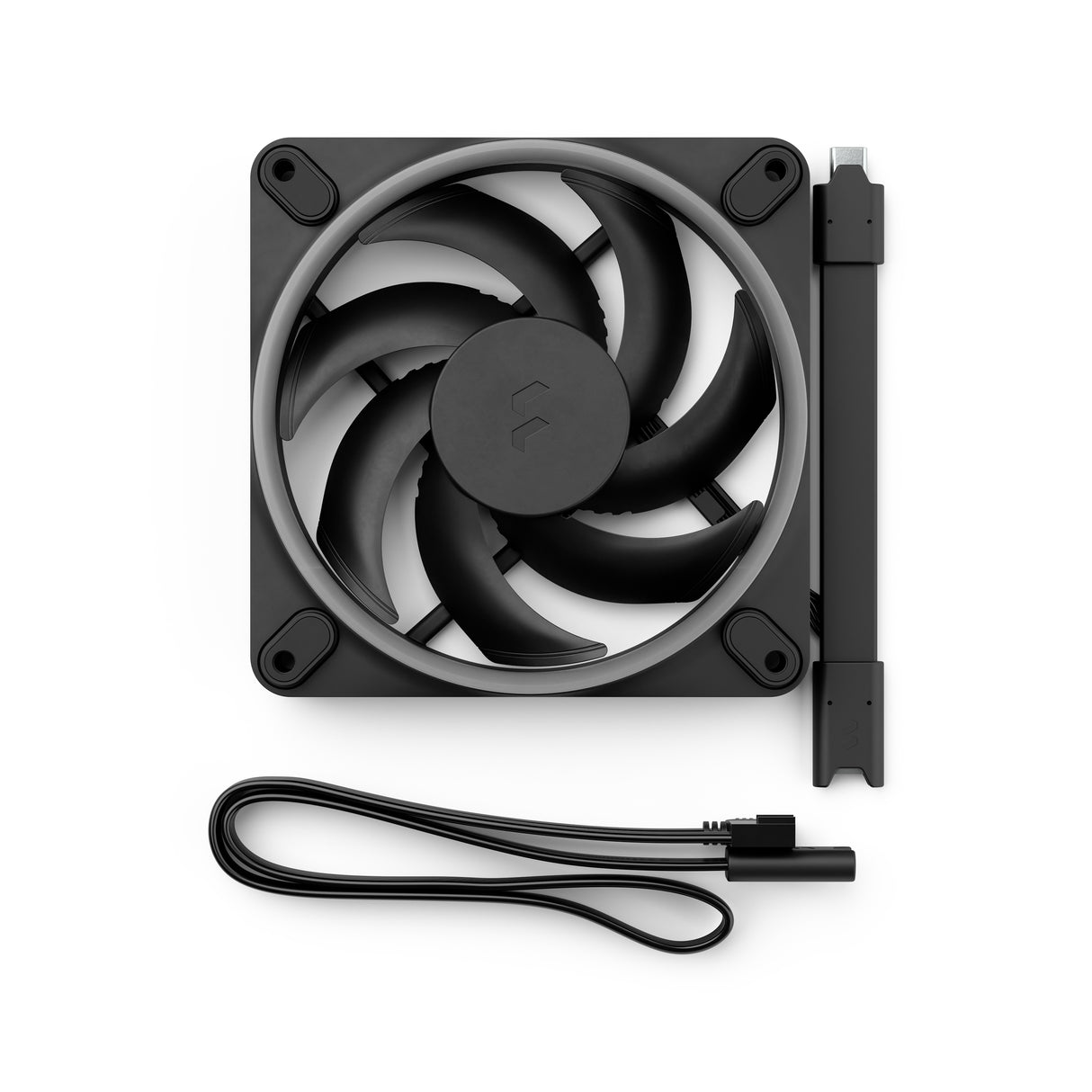 Fractal Design Momentum 12 RGB PWM Black 120 mm ARGB LED FDB (Fluid Dynamic Bearing) PC Case Fan