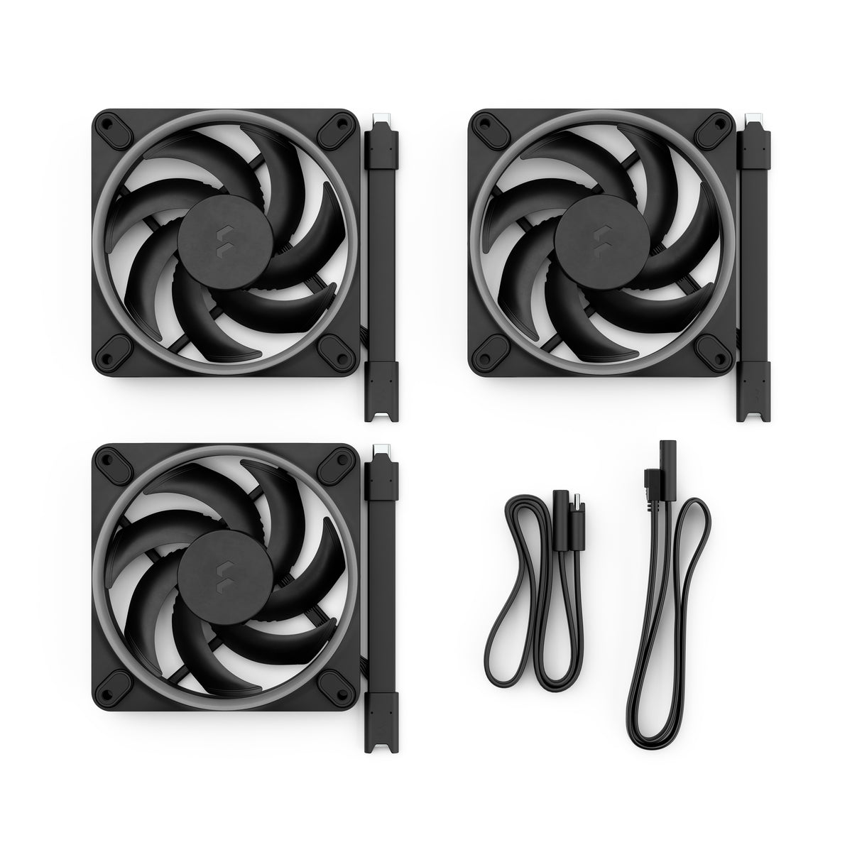 Fractal Design Momentum 12 RGB PWM Black 120 mm ARGB LED FDB (Fluid Dynamic Bearing) PC Case Fan (3-pack)