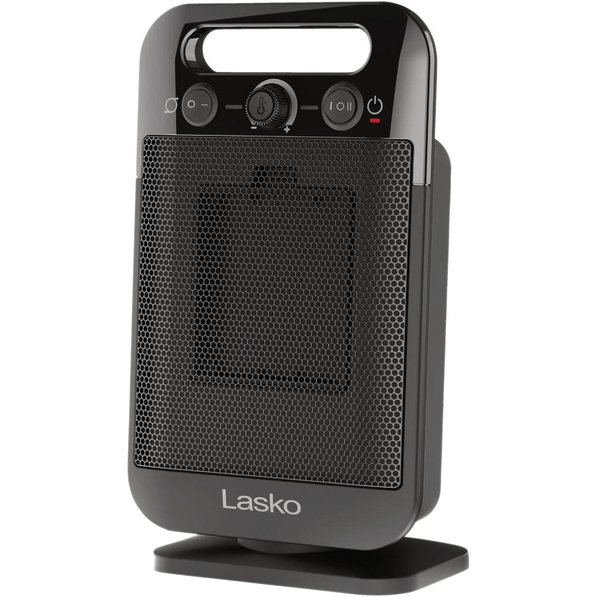 Lasko Oscillating Personal Tabletop Ceramic Space Heater, Adjustable Thermostat, Black