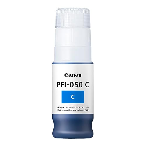 Canon Genuine PFI-050 C Cyan Ink Cartridge, Compatible with imagePROGRAF TC-21 and TC-20 Series Printers