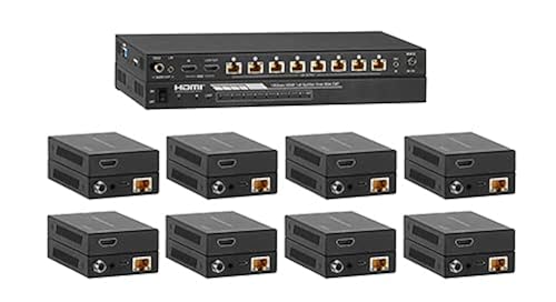 KanexPro HDMIÂ 1x8 Distribution Amplifier Over CAT5e/6 Outputs