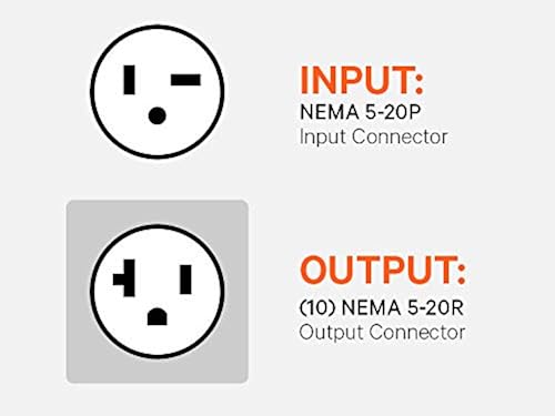 Vertiv Geist Basic Rack PDU – Data Center Power Distribution Unit - 20A| (10) NEMA 5-20R| 5-20P| 1.9kW| Rack PDU (VP9563)