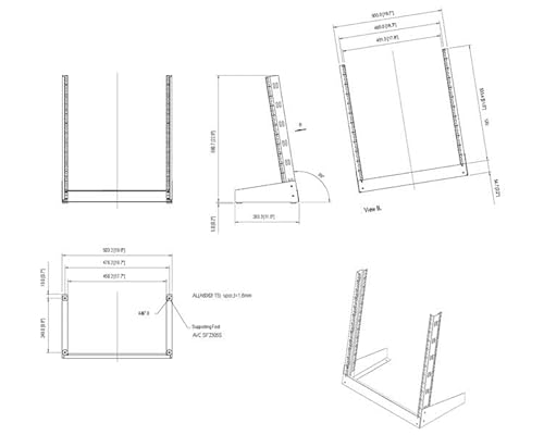 StarTech.com 2-Post 12U Desktop Server Rack, Small Open Frame 19in Computer Rack, Compact Network Rack for AV / Studio / Data / IT Equipment, Free Standing Two-Post Home/Office Rack (RK12OD) 12U Rack