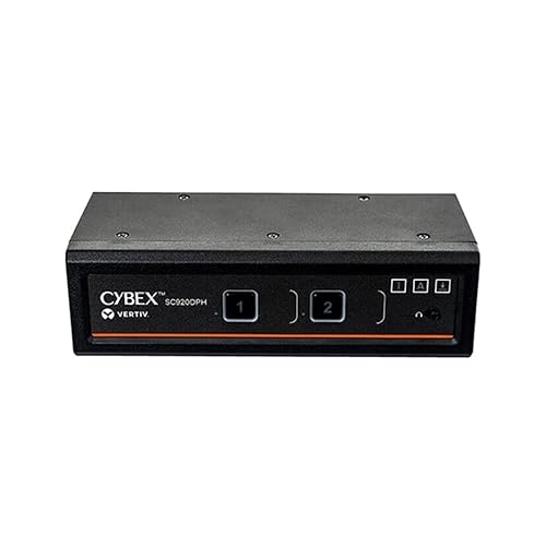 Vertiv Avocent Cybex SC900 Secure Desktop KVM Switch, Dual Head Monitor, 2 Port, Universal DisplayPort, Common Access Card, 4K UHD at 30Hz, NIAP Version 4.0 Certified, TAA Compliant (SC920DPH-400) USB 2-Port SC920 (2-Port)