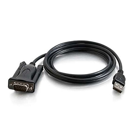 C2G 26887 USB to DB9 Male Serial RS232 Adapter Cable, Black (5 Feet, 1.52 Meters)