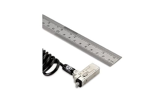 Kensington Slim NanoSaver 2.0 Portable Laptop Lock with Key, Self-retracting, Lockable, Flat Thin Profile, Universal Fit, 1.8m Strong Carbon Steel Cable (K65025WW)