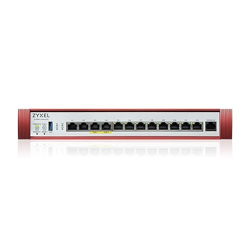 Zyxel USGFLEX500H ZyWALL High Speed Cyber Security Firewall | 1-Year UTM Security Pack | 4X Multi-Gig 2.5G (2X PoE+) | VPN | Business Class | Up to 300 Users | Nebula Cloud Up to 300 users | PoE+