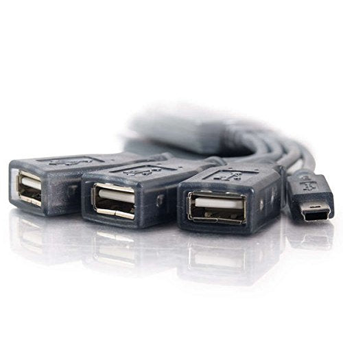 C2G 27402 4-Port USB 2.0 Hub Cable, Black (11 Inches)