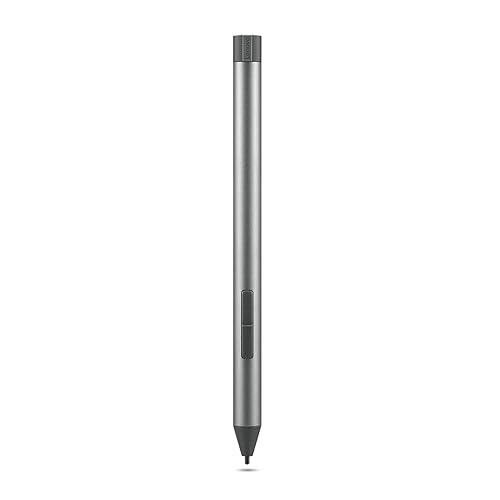 Lenovo Digital Pen 2 (Laptop) - Ultra-Tactile Response - 4,096 Levels of Pressure - Natural Feel Elastometer Pen Tip - Extended Battery Life - Silver, Grey Pens Digital Pen 2