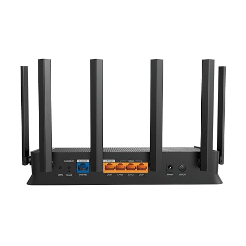 TP-Link Dual-Band BE6500 WiFi 7 Router (Archer BE400) – 6.5 Gbps, 1× 2.5G WAN, 1× 2.5G LAN, 3× 1G LAN, 1× USB 3.0, Advanced Security, Seamless Streaming & Gaming, Easy Setup via TP-Link Tether App Wi-Fi 7 | BE6500 Dual-Band 2.5G Port