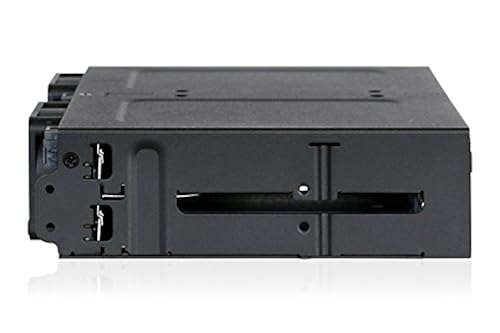 ICY DOCK Rugged 4 x 2.5 NVMe U.2/U.3 SSD PCIe 4.0 Mobile Rack Enclosure for 5.25 Bay (4 x Mini-SAS HD) | ToughArmor MB699VP-B