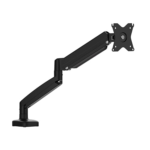 j5create Ergonomic Monitor Mount, Fully Adjustable Gas Spring Monitor Arm for 17 to 32 inch Screen, Integrated Cable Management, Comes with Clamp and Grommet Mount Options (JTSA101)