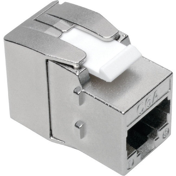 Tripp Lite Cat6a/Cat6/Cat5e Toolless Keystone Jack RJ45, Shielded, Dust Cap PoE/PoE+ Compliant, TAA