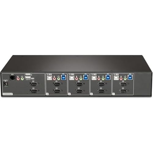 Vertiv SwitchView Desktop KVM, 4 Port, Single Head Monitor, Vertiv SwitchView Desktop KVM, KVM Switchbox, 4 Port, Dual Head Monitor, Universal Connector, TAA Compliant (SV340DPH-400) KVM 4-Port Dual Head