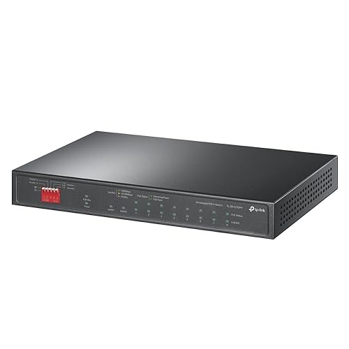 TP-Link 10-Port Gigabit Desktop Switch with 6-Port PoE+ and 2-Port PoE++ (TL-SG1210PP) - 802.3bt @60W, up to 250m Long Range PoE, PoE Auto Recovery, Plug and Play