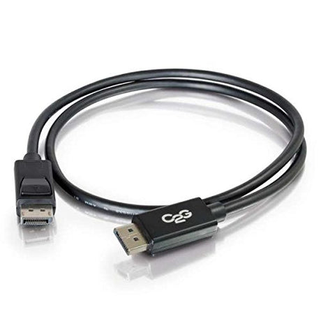 C2G 54424 DisplayPort Cable with Latches M/M, 8K UHD Compatible - Digital Audio Video, Black (20 Feet, 6.09 Meters) Male to Male Cable 20 Feet