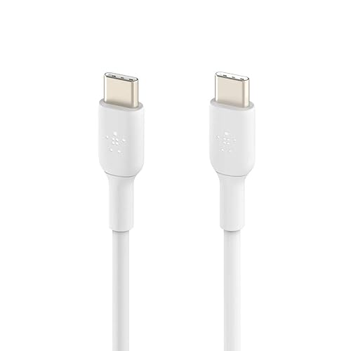 Belkin Boost Charge USB-C to USB-C Cable (USB Type-C Fast Charge Cable for Samsung, Pixel, iPad Pro and More) 2 m, White