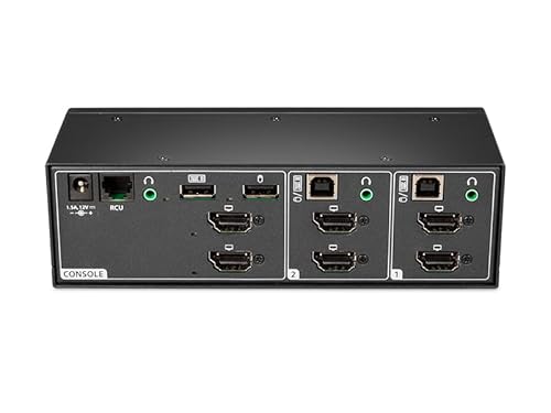 Vertiv Avocent Cybex SC900 Secure Desktop KVM Switch, Dual Head Monitor, 2 Port, Universal DisplayPort, Common Access Card, 4K UHD at 30Hz, NIAP Version 4.0 Certified, TAA Compliant (SC920DPH-400) USB 2-Port SC920 (2-Port)