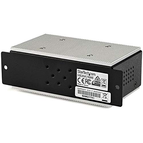 StarTech.com 7-Port USB 2.0 Hub - Metal Industrial USB-A Hub with ESD & 350W Surge Protection - Extended Operating Temp -40 to 185°F - Din Rail/Wall/Desk Mountable - USB Expander Hub (HB20A7AME)