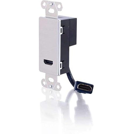 C2G 41042 HDMI Pass Through Decorative Wall Plate, Aluminum