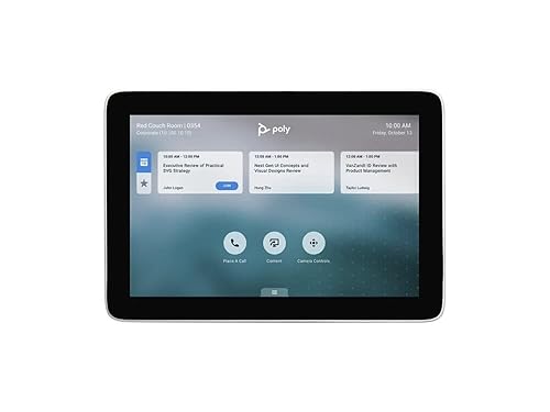 Poly - TC8 Touch Controller (Plantronics) - 8 High Resolution Touch Screen Display - Works with Poly Studio X Family and G7500 Poly TC8 Touch Controller