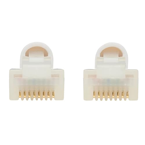Tripp Lite, Safe-IT, Cat6a, 10G-Certified, Snagless, Slim, Flat, Antibacterial, UTP Ethernet Cable (RJ45 M/M), White, 1 ft. (N261AB-S01-WH)