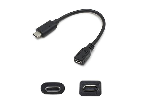 AddOn 7 USB 3.1 (C) Male to Micro-USB 2.0 (B) Female Black Adapter Cable (USBC2MUSB2FB)