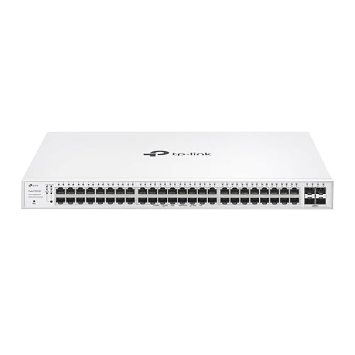 TP-Link Festa (FS352GP) 52 Port Gigabit Smart Managed PoE Switch 48 PoE+ Port @384W, 4 x SFP Slots Self-Organizing Network Free Cloud Static Routing, Vlan, ACL, LAG Does not Work with Omada Festa Managed, 52 Port w/ 48 PoE+ Port