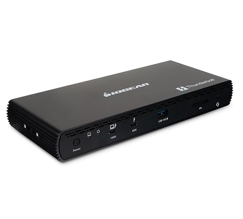 IOGEAR Quantum Thunderbolt 5 Dock Pro - 10 Devices - 80gbps - 2.5G - TB5 Host Dual 8K 60hz / Triple 4K Display 120hz - USB-A, SD 4.0, Audio - TAA - 140W Host Power - Includes PSU - Win 11 — GTD58KTAA