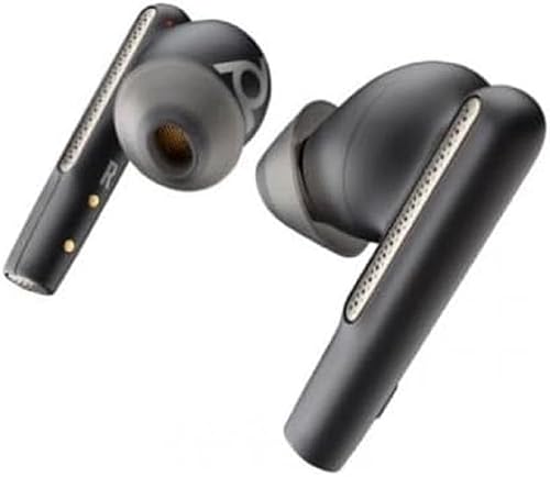 HP Poly VFree Earbuds Carbon Black - 98 ft Range - Supports Qi Wireless Charging - 16.5 Hours of Talk time - 8 Hours of Music time - Connect to up to Two Devices at Once