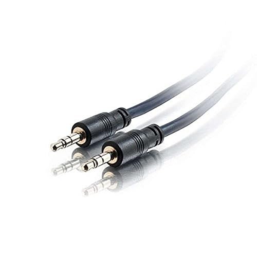 C2G 40518 3.5mm Stereo Audio Cable with Low Profile Connectors M/M, Plenum CMP-Rated (50 Feet, 15.24 Meters) 50-Feet