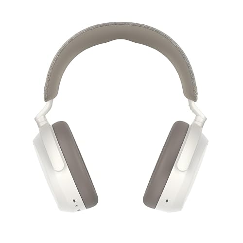 SENNHEISER Momentum 4 Wireless Headphones - Bluetooth Headset for Crystal-Clear Calls with Adaptive Noise Cancellation, 60h Battery Life, Customizable Sound and Lightweight Folding Design, White