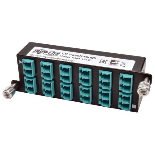 Tripp Lite 10GbE High Density Pass-Through Cassette 12 LC Duplex Connection (N484-12LC)