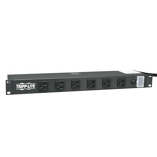 Tripp Lite RS1215-20 Power Strip Rackmount Metal 120V 5-20R 12 Outlet 15 Feet Cord 1URM 20A Single