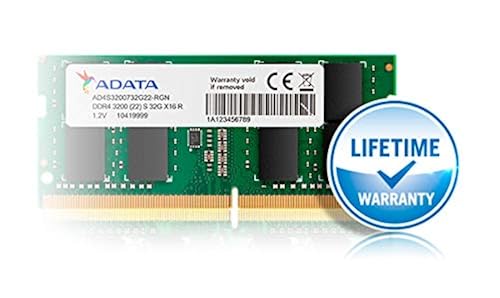 ADATA Premier 32GB Single DDR4 3200MHz CL22 PC4-25600 260-Pin SODIMM Memory RAM Single (AD4S320032G22-SGN)