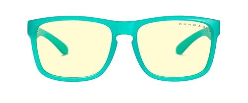 Gunnar - Premium Premium Gaming and Computer Glasses - Blocks 65% - 98% Blue Light - Intercept Amber Tint Emerald Green