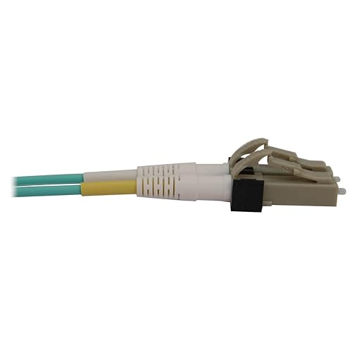 Tripp Lite Switchable Fiber Cable, 400G Duplex Multimode 50/125 OM3 (LC Duplex-PC/LC Duplex-PC), Round LSZH Jacket, Aqua, 3 Meters / 9.8 Feet, Lifetime Limited Manufacturer's Warranty (N820X-03M)